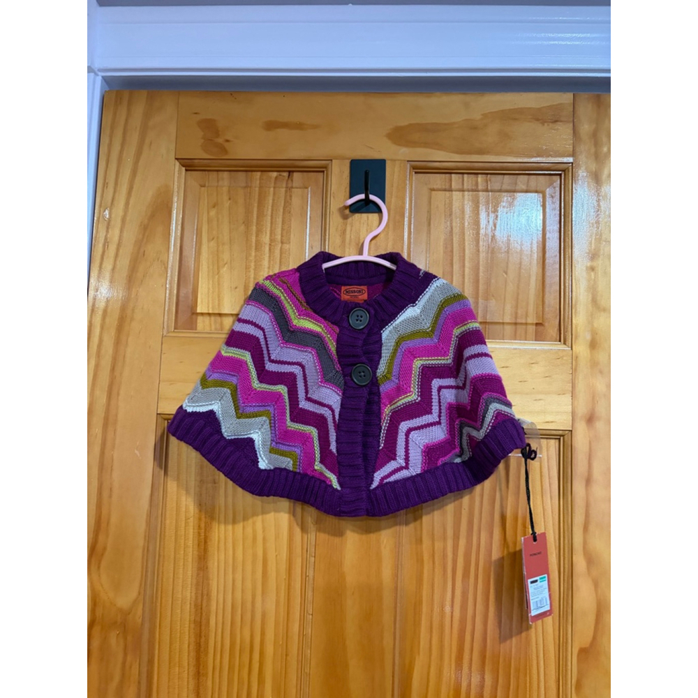 Missoni for Target Baby Knit Chevron Cape Poncho Purple Pink Zigzag M (18–24M)